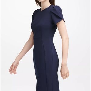Calvin Klein Tulip-Sleeve Sheath Dress